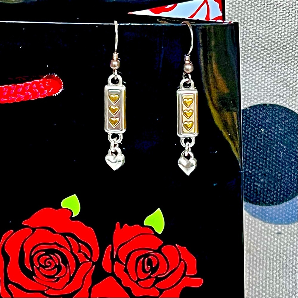 Brighton Silver and Gold Dangle Earrings